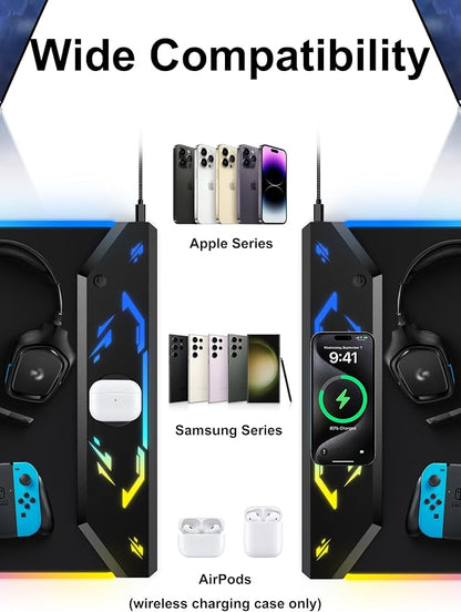 TopMade Wireless Charging Mouse Pad, RGB Gaming Mousepad, 35.4" x 15.8" Extra - Image 8