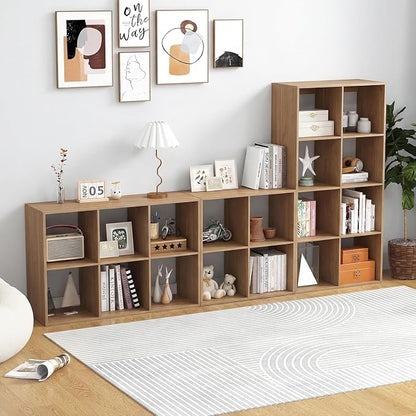 POWERSTONE 6 Cube Storage Organizer, 3 Tier Cubby Bookshelf Freestanding - Image 9