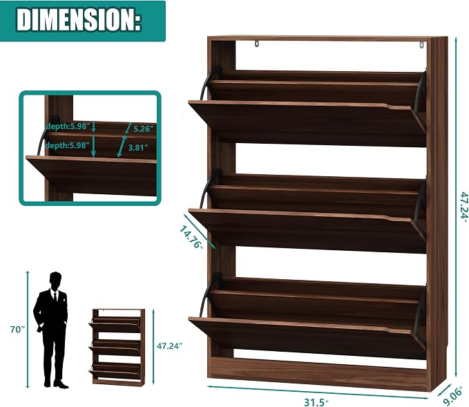 Xixini Shoe Storage Cabinet for Entryway - Image 2