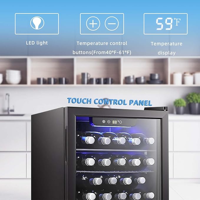 Antarctic Star 16 Bottle Wine Cooler Beverage Refrigerator Small Mini Wine - Image 5