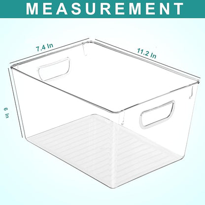 Utopia Kitchen Clear Pantry Organizers and Storage Bins 6 Pack, Large Clear - Image 2