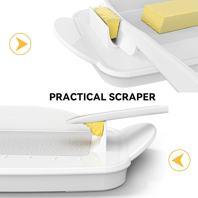 Butter Dishes with Lid for Countertop Refrigerator, Plastic Butter Dish Flip - Image 5