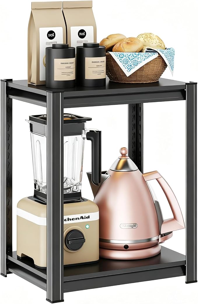 Garage Shelving 2-Tier Metal Storage Shelving Unit, Boltless Adjustable by PRESTELION