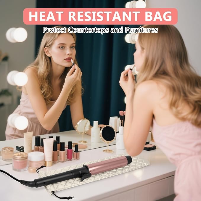 AMIJEAL Heat Resistant Hair Tools Organizer Bag Portable Travel Drawstring - Image 2