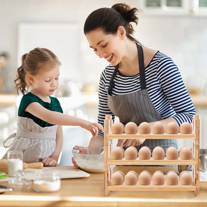 3-Tier Wooden Egg Holder - Image 7