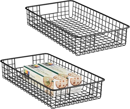 mDesign Wide Wire Storage Basket by mDesign