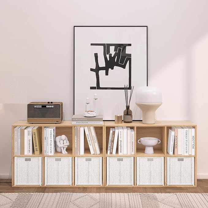 Wooden 6 Cube Storage Organizer - Image 6