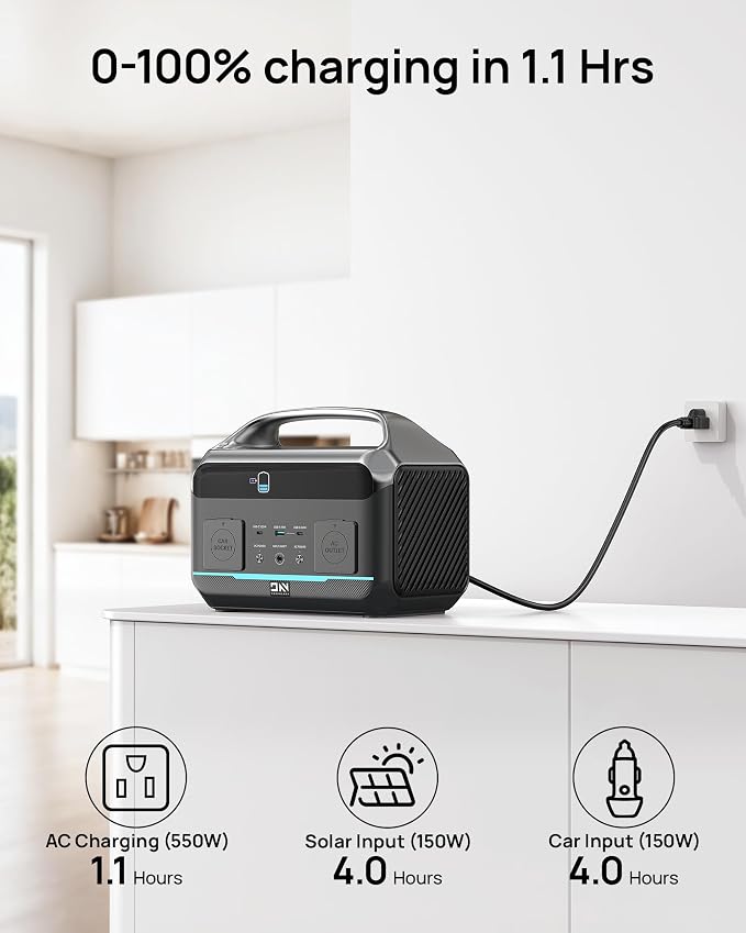 Solar Generator 600W, Portable Power Station - Image 4