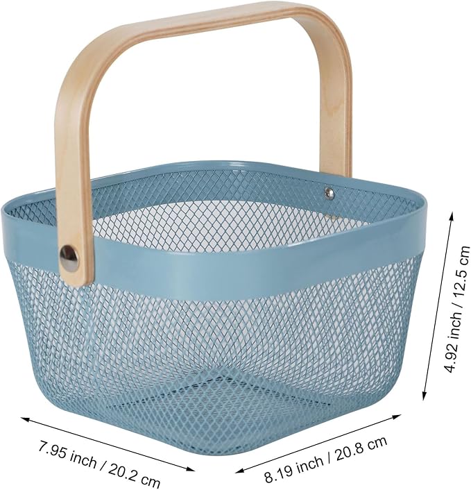 AJIODA Metal Mesh Wire Basket, Mini Steel Basket - Image 2