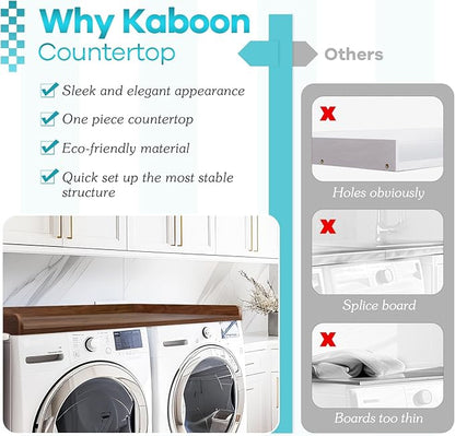 Kaboon Washer Dryer Countertop 58" x 28" Extra Large Version, Melamine - Image 5