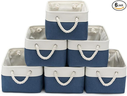 11.8x7.9x5.2 Inch Fabric Small Storage Bins by VQRTEXAStorageBasket