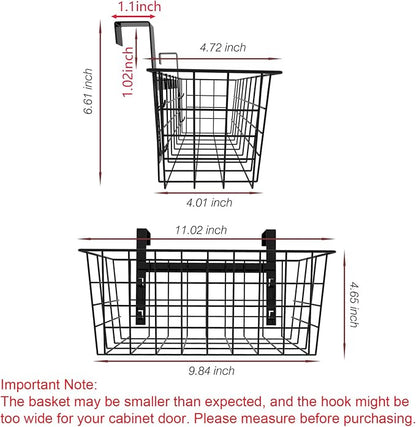 MaraFansie Basket with Hook, Grid Storage Basket, Over the Cabinet Door - Image 5