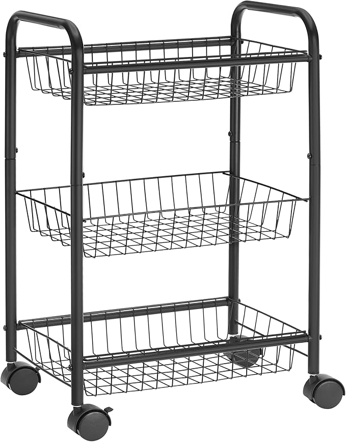 SONGMICS 3-Tier Metal Rolling Cart on Wheels by Unknown