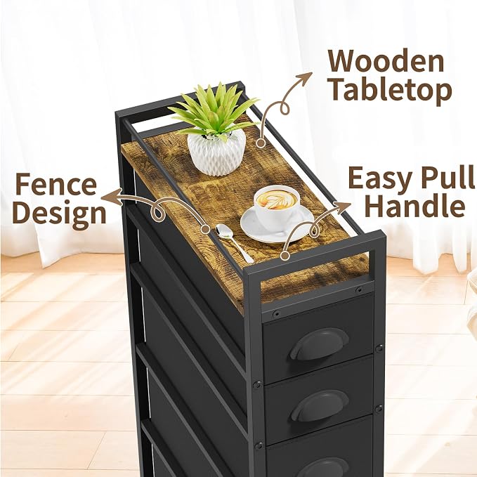 LASZOLA Narrow Cabinet Slim Storage Cart - Image 6