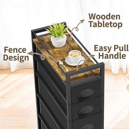 LASZOLA Narrow Cabinet Slim Storage Cart - Image 6