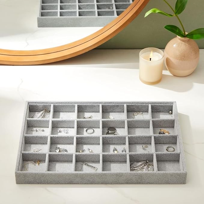 Juvale 2 Pack Velvet Jewelry Organizer Tray - Image 3