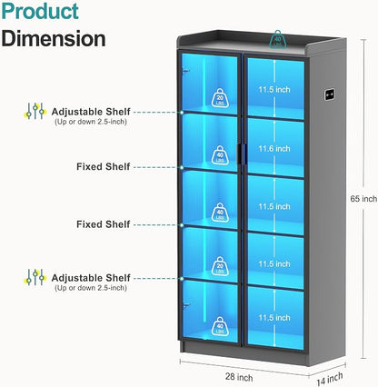 Lvifur 65" Display Cabinet - Image 2
