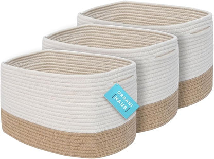 OrganiHaus Set of 3 Woven Storage Baskets by OrganiHaus