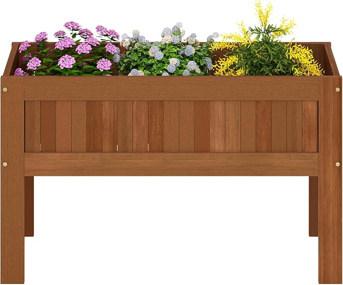Furinno TIOMAN Planter Box, Outdoor Elevated Standing Planter Box, Raised - Image 4