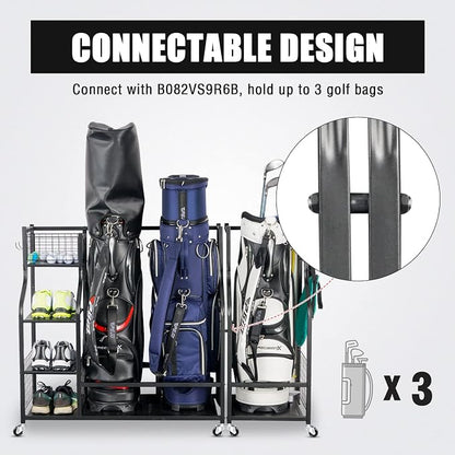 Mythinglogic Golf Storage Garage Organizer, Golf Bag Storage Stand and Other - Image 10