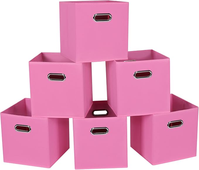 Fabric Cloth Storage Bins, Fabric Cube Bins Organizer by SEVENDOME