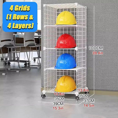 Stackable Safety Helmet Storage Boxes, Large Adjustable Hard Hat Placement - Image 2