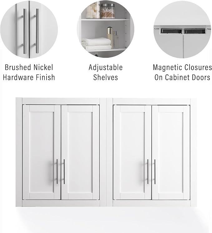 Crosley Furniture Savannah 2-Piece Wall Kitchen Storage Cabinet, Cabinets - Image 6