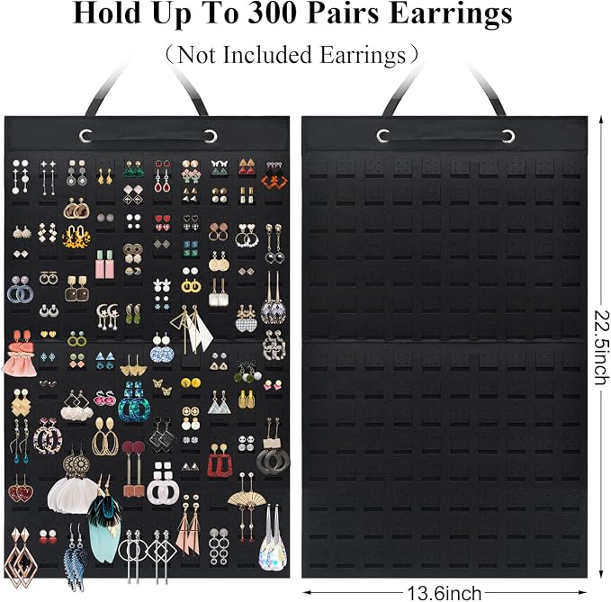 Earring Holder Organizer, Hanging Earrings Storage Display Holds Up to 300 Pairs - Image 2