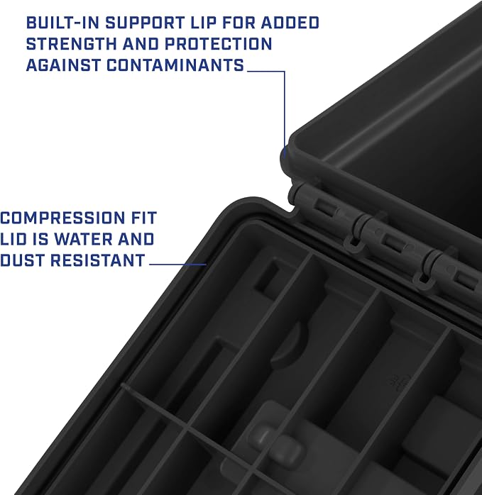 Sheffield Ammo Box Made in USA, Stackable Lockable Ammo Storage Box, Water & - Image 6
