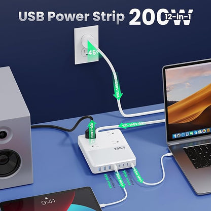 200W USB C Charging Station Power Strip - Image 5