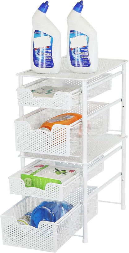 Simple Houseware Stackable 2 Tier Sliding Basket Organizer Drawer - Image 7