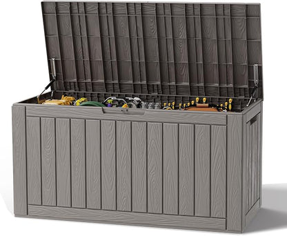 Outdoor Deck Storage Box, Resin Deck Boxes Indoor and outdoor, Waterproof by NBYSGO