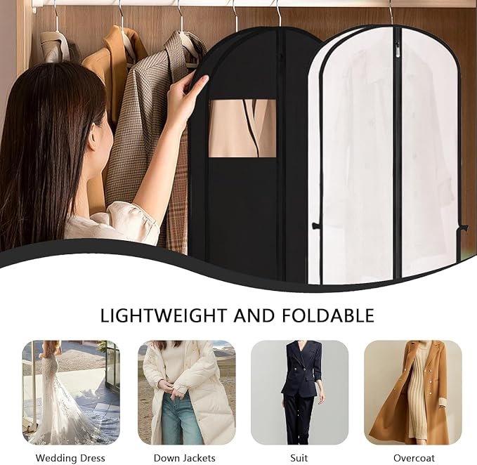 2 Pack Garment Bags for Travel, Foldable & Portable Garment Bag - Image 6