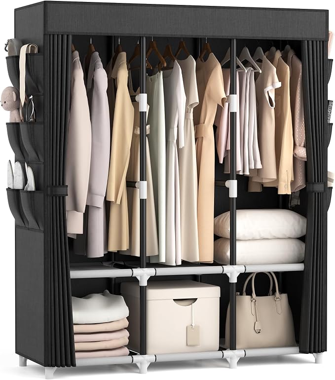 VTRIN Portable Closet for Hanging Clothes 52 Inch Wide Portable Wardrobe Closet by VTRIN
