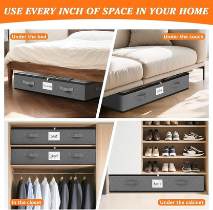 SpaceWhisper 90L Under Bed Storage Containers, Foldable Closet Organizers and - Image 7