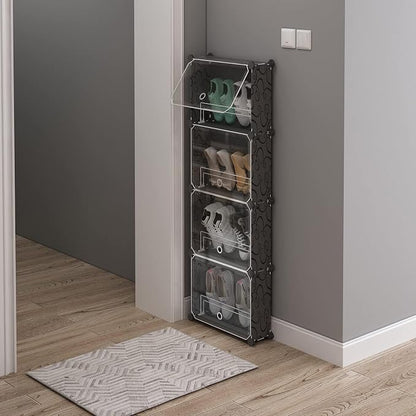 MAGINELS 4-Tier Slim Shoe Rack Organizer and Tall Storage by MAGINELS