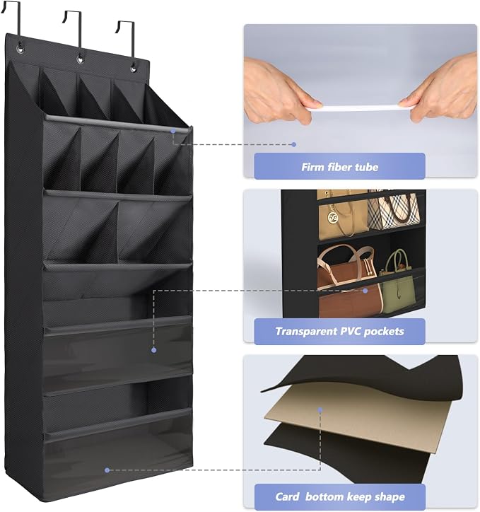 FENTEC 2 Pack Over the Door Shoe Organizer, Hanging Shoe Organizers - Image 5