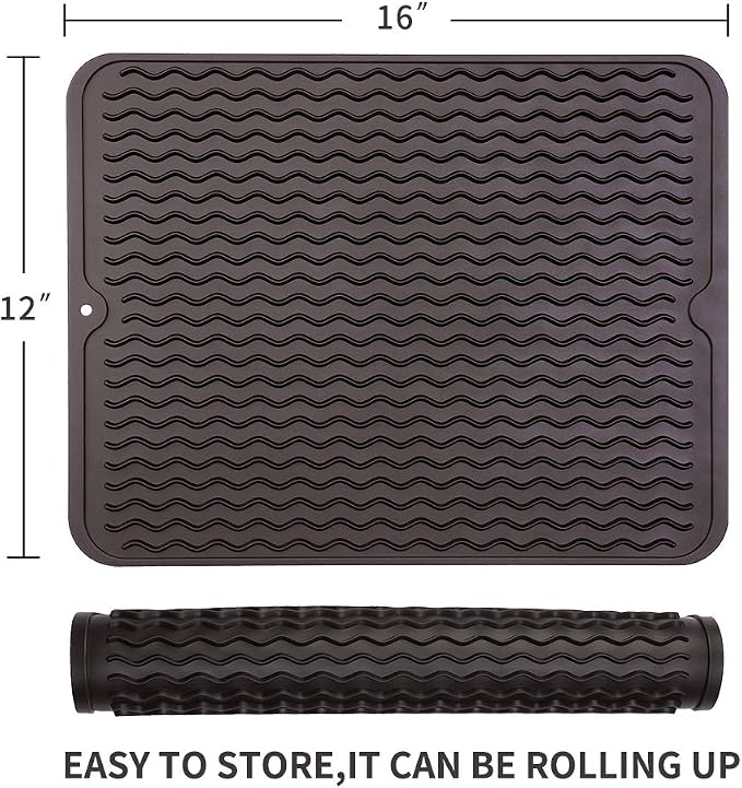 Silicone Dish Drying Mat for Multiple Usage, Easy clean, Eco-friendly, - Image 2