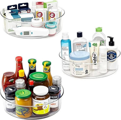 3 Pack Lazy Susan 11.5" Inch Turntable Organizer by YCLADEC