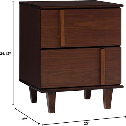Walker Edison Sprague Contemporary Detailed Drawer Solid Wood Nightstand - Image 3