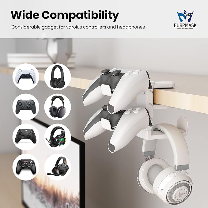 3-in-1 PC Gaming Headset&Controller Holder - Image 3