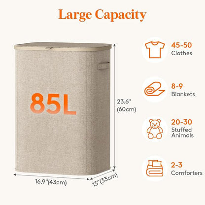 Lifewit 85L Large Laundry Basket - Image 3