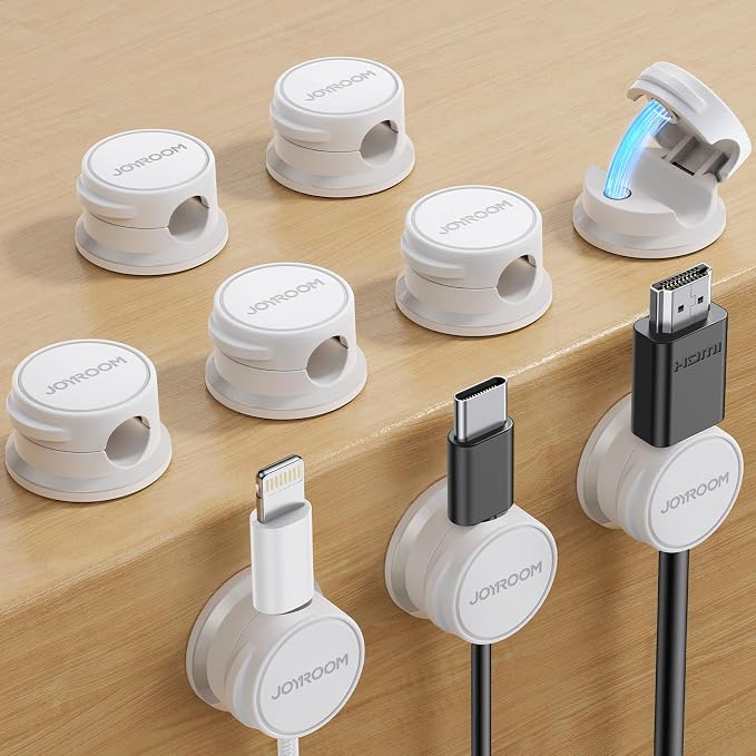 9 Pack Cable Management Cord Holder Organizer, JOYROOM Magnetic Cable Clips by JOYROOM