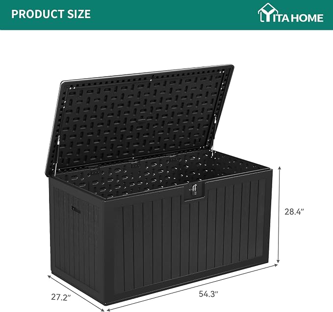 YITAHOME 180 Gallon Double-Wall Deck Box - Image 5