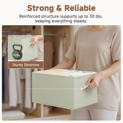 StorageWorks Storage Baskets for Shelves, Foldable Fabric Closet Storage Bins - Image 5