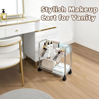 2 Tier Utility Rolling Cart - Image 2