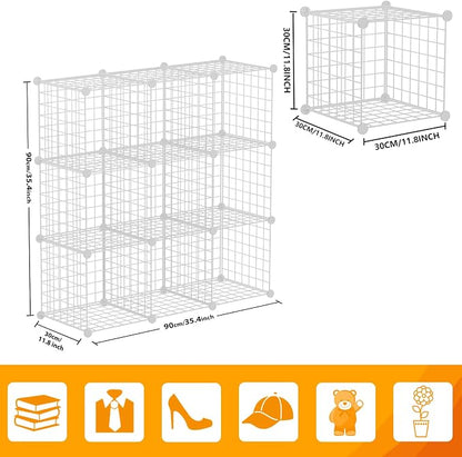 HUBSON Wire Cube Storage Organizer, Book/Toy/Craft/Potted Plants and petCloset - Image 3