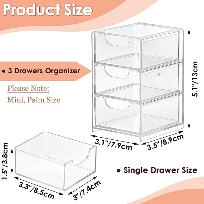 BTSKY 1 Pack Small Acrylic Storage Organizer - Image 3