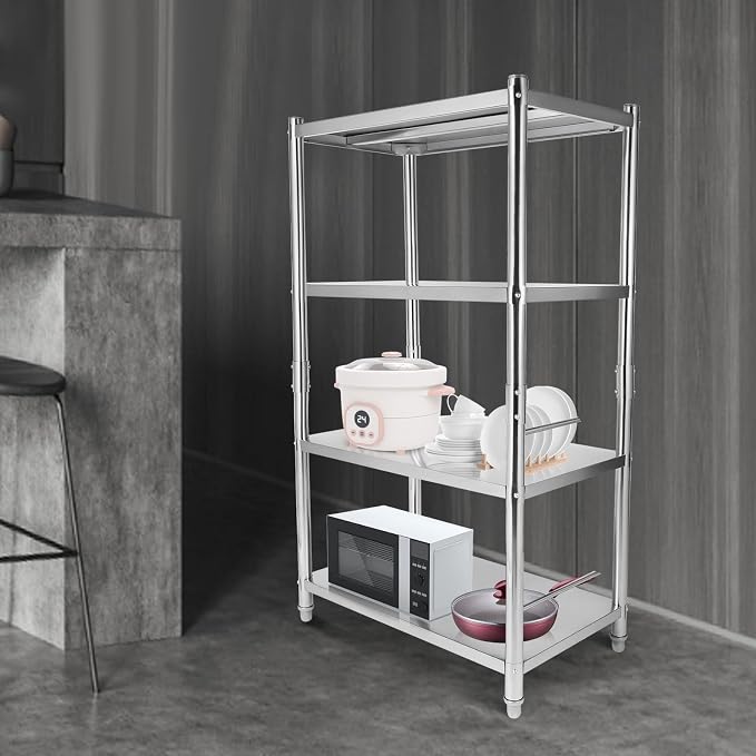 Storage Shelves, 4-Tier Wire Storage Shelves - Image 4