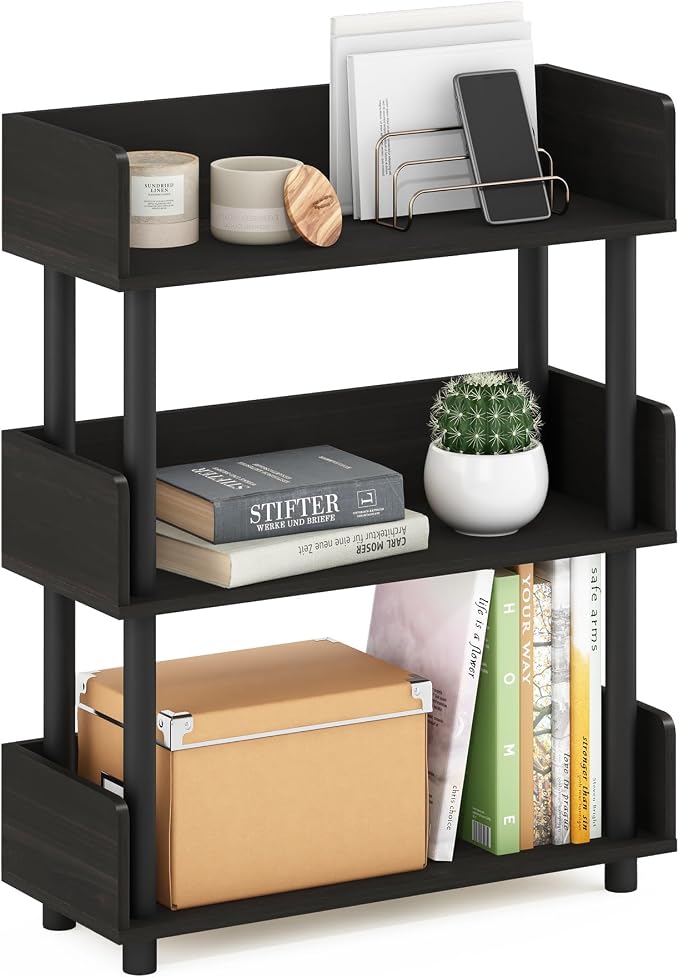Furinno TURN-N-TUBE Display Shelf, 3-Tier Storage Shelves by Furinno-FitsYourSpaceFitsYourBudget
